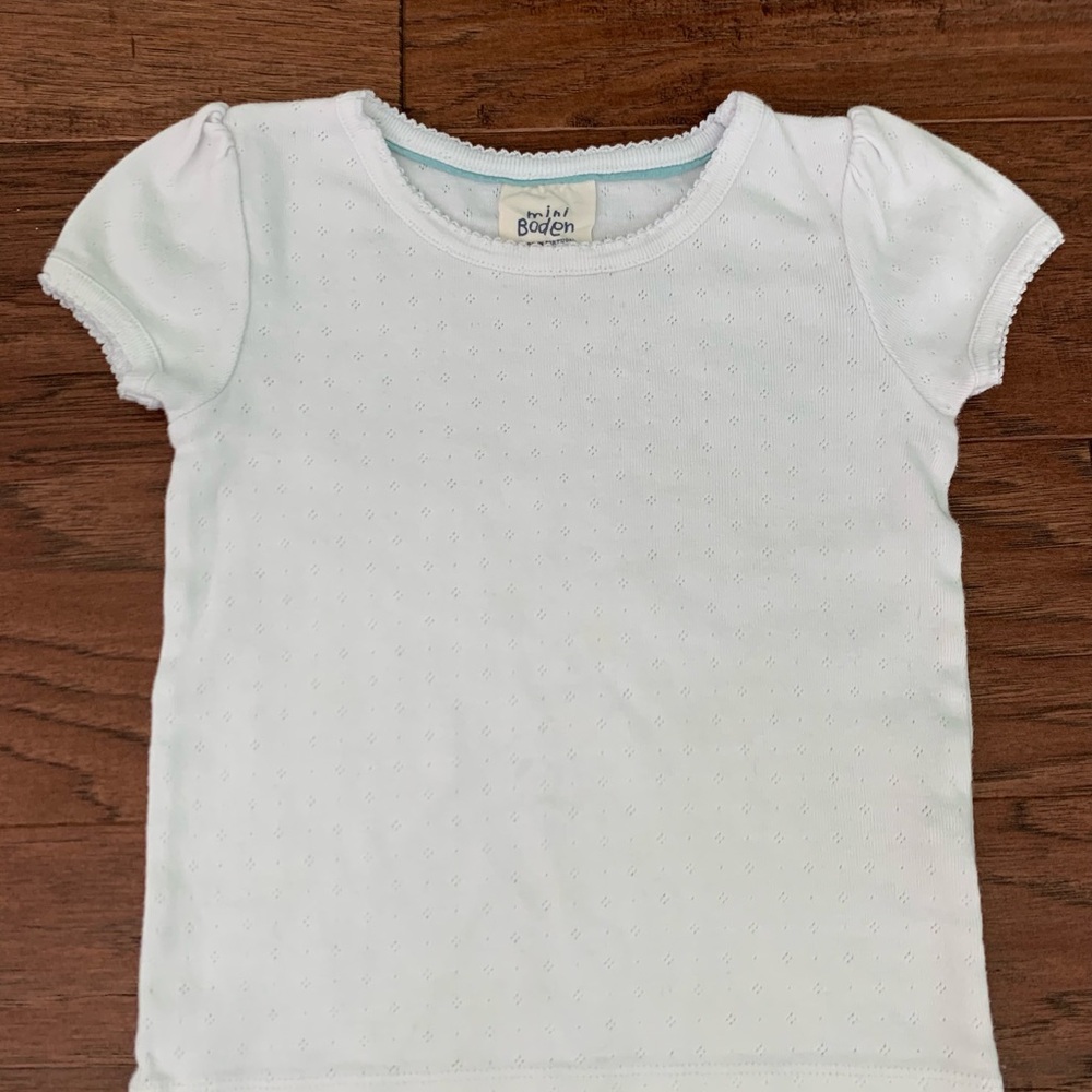 Mini Boden short sleeved pointelleT-Shirt